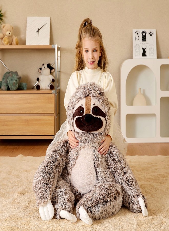 EARTHSOUND Giant Sloth Stuffed Animal Plush Toy,30" Large Jumbo Cute Soft Toys,Big Size Huge Fluffy Plushy Oversized Fat Plushie,Gifts for Kids Girlfriend Children (30 inches, Brown) - Image 5